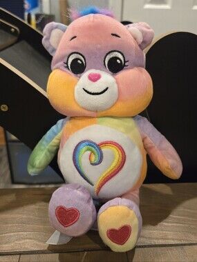 Basic Fun Care Bears Togetherness Bear Rainbow Tie Dye Plush